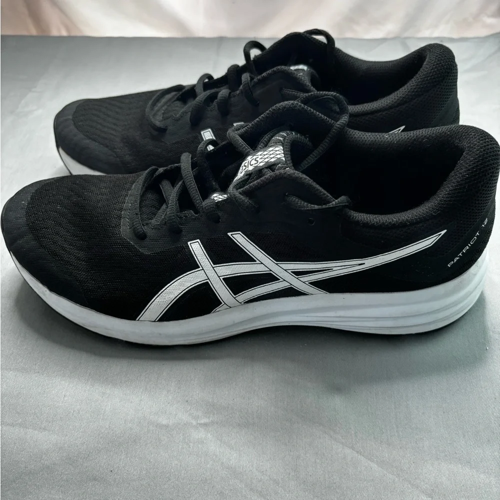 Asics Black & White Patriot 12 Performance Running Shoes